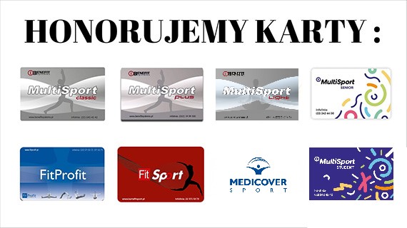 Honorowane karty i partnerzy Fitness Graviton Trzebinia